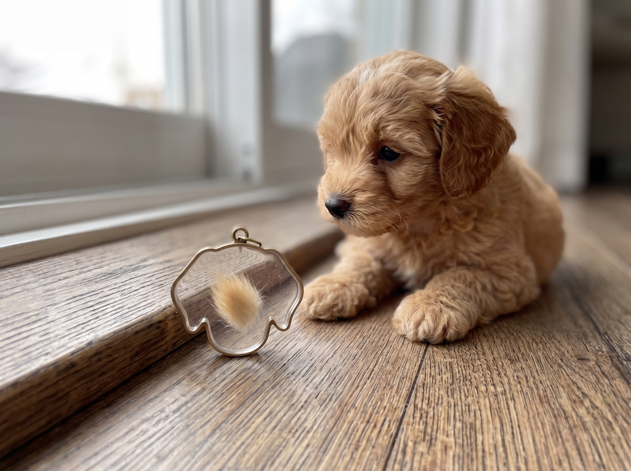 Juno · first-haircut apricot